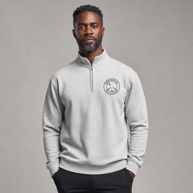 Dark Mile Co. Quarter-Zip - Black Logo